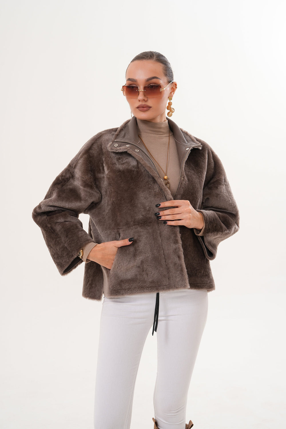 The Geneva Reversible Shearling Leather Jacket