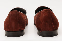 The Lazio Shoe Burgundy Suede Slip-on  Loafer Shoe