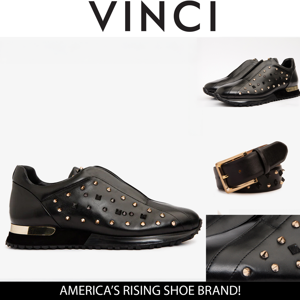 The Infanta Black Spike Leather  Sneaker Limited Edition