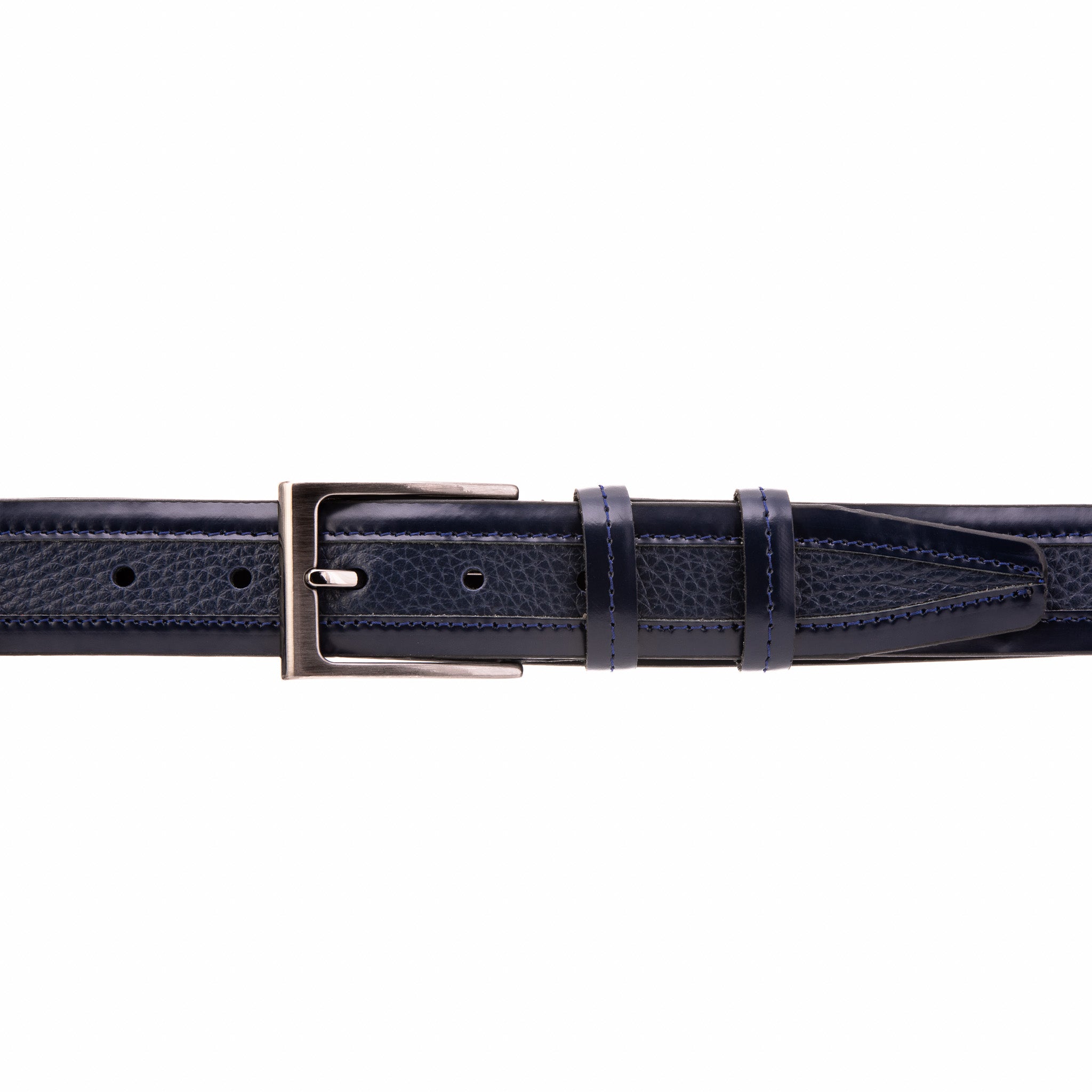 The Everest Rockwell Navy Blue Leather Belt