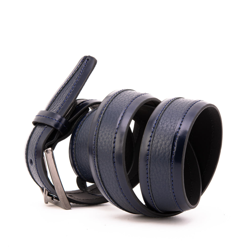 The Everest Rockwell Navy Blue Leather Belt