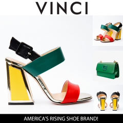 The Niger Block Heel Multicolor Leather Sandal