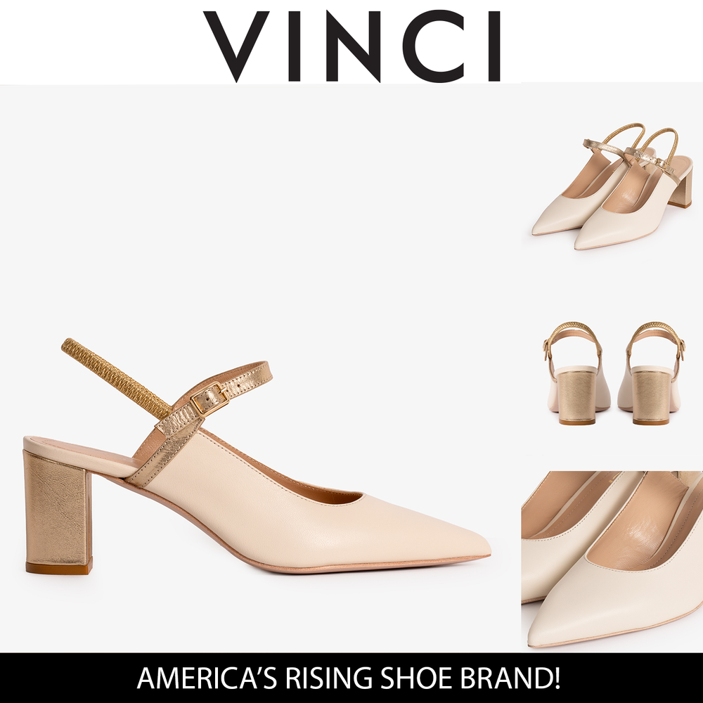 The Pompei Cream Leather Slingback Sandal