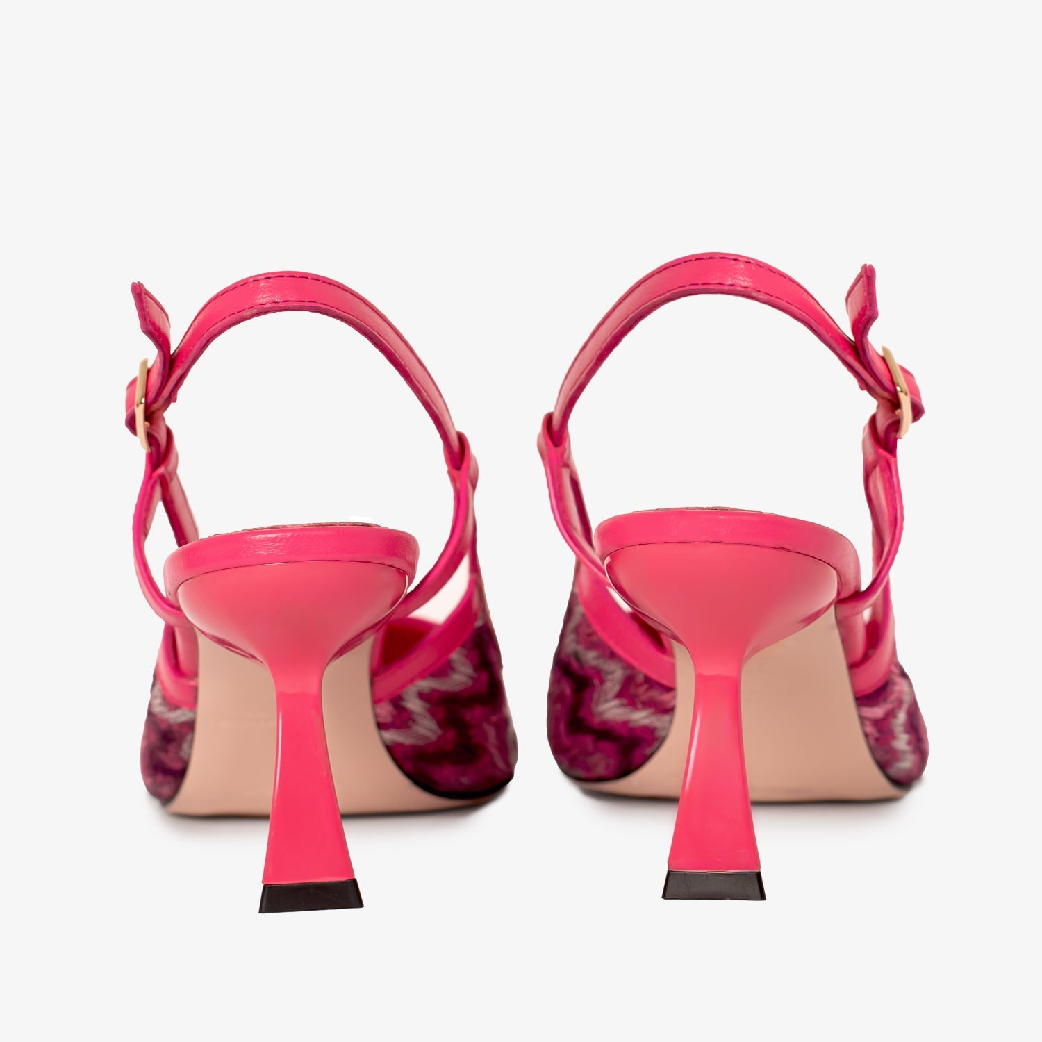 The Napoli Fuchsia Leather Slingback Sandal