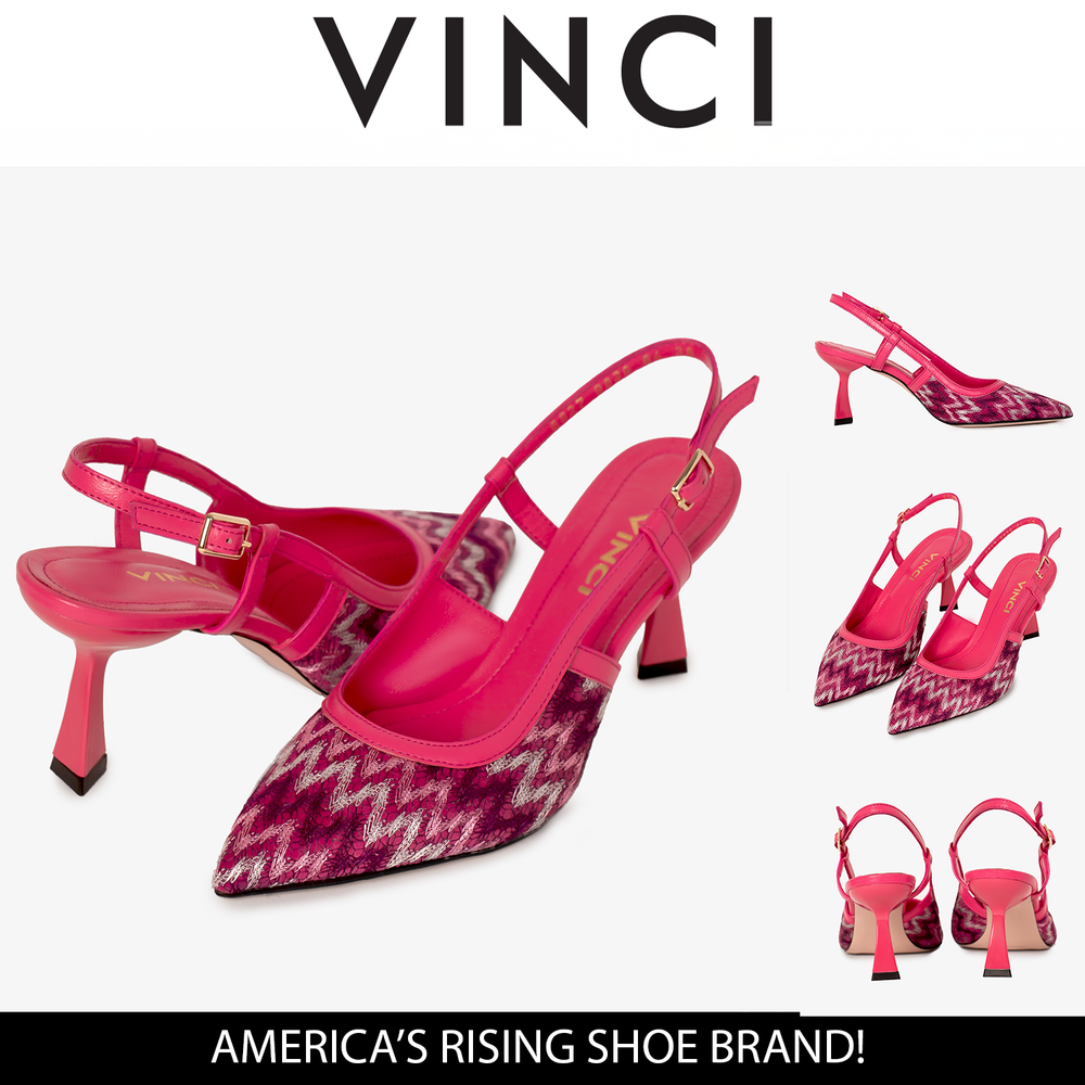 The Napoli Fuchsia Leather Slingback Sandal