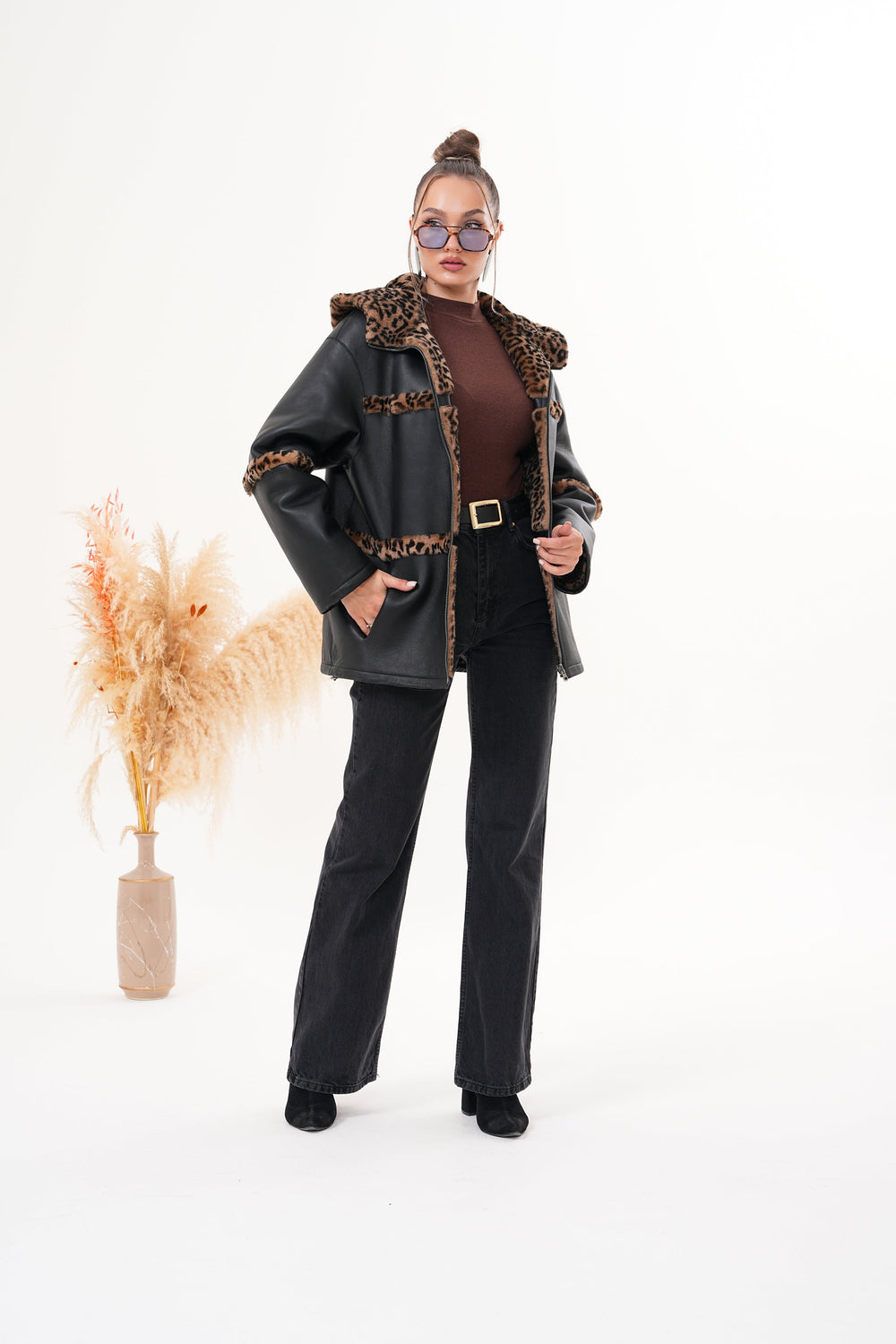 The Panthera Reversible Leopard Shearling Leather Jacket
