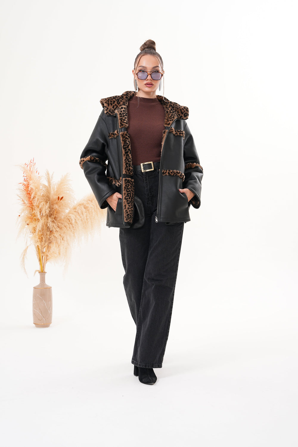The Panthera Reversible Leopard Shearling Leather Jacket