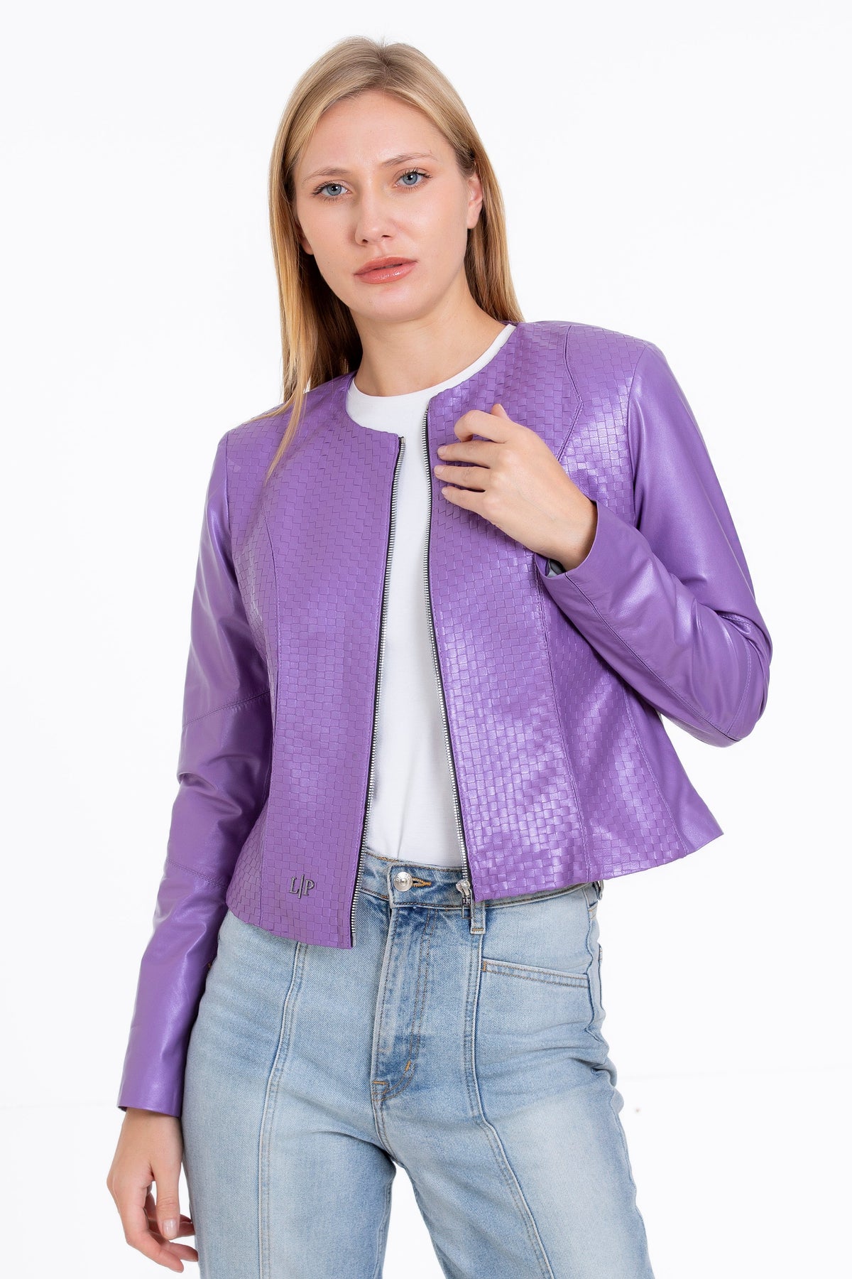The Havnen  Lilac Leather Jacket