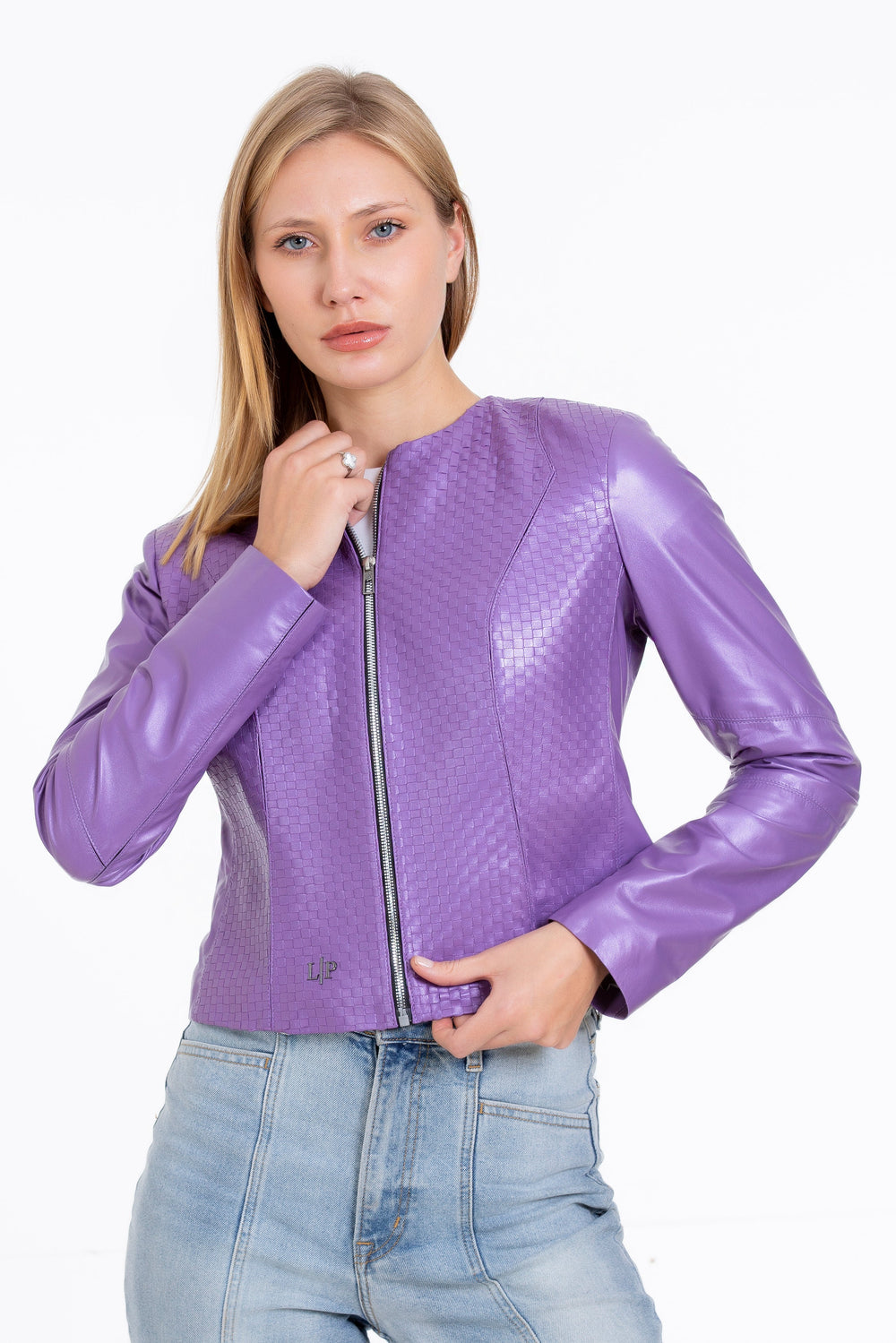 The Havnen  Lilac Leather Jacket