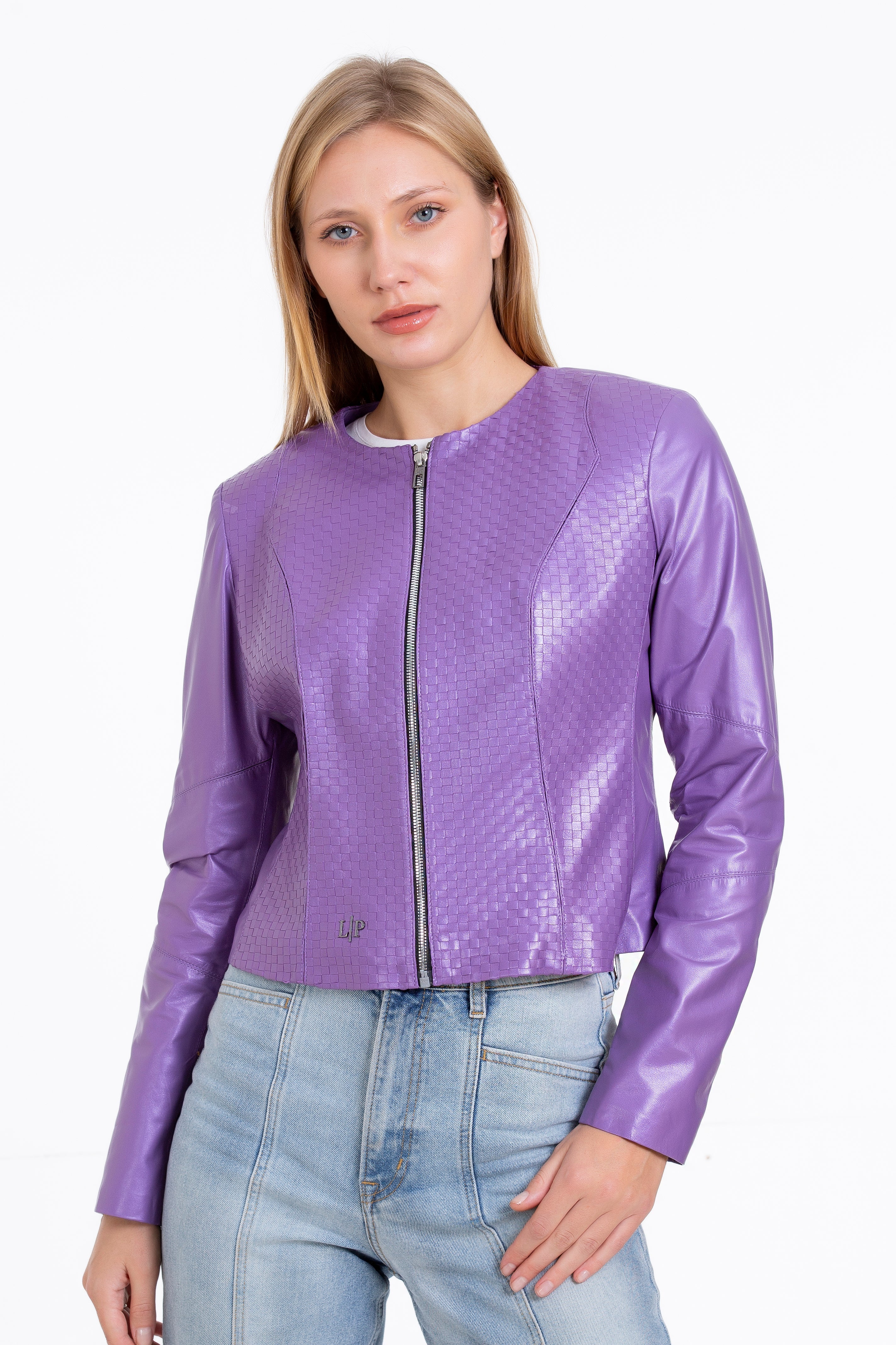 The Havnen  Lilac Leather Jacket