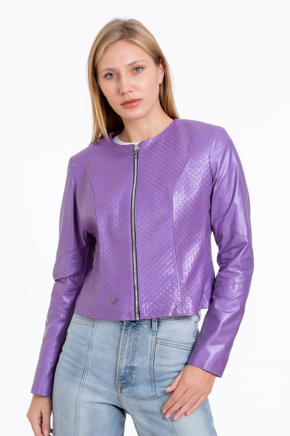 The Havnen  Lilac Leather Jacket