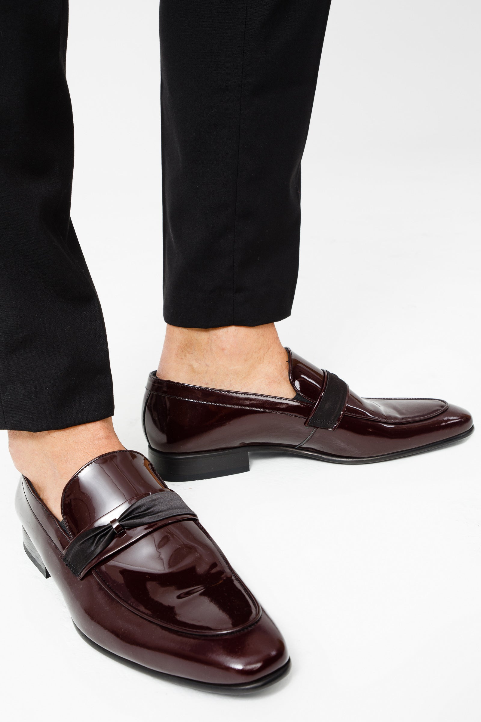 The Dodoma Burgundy Patent Leather Loafer Shoe