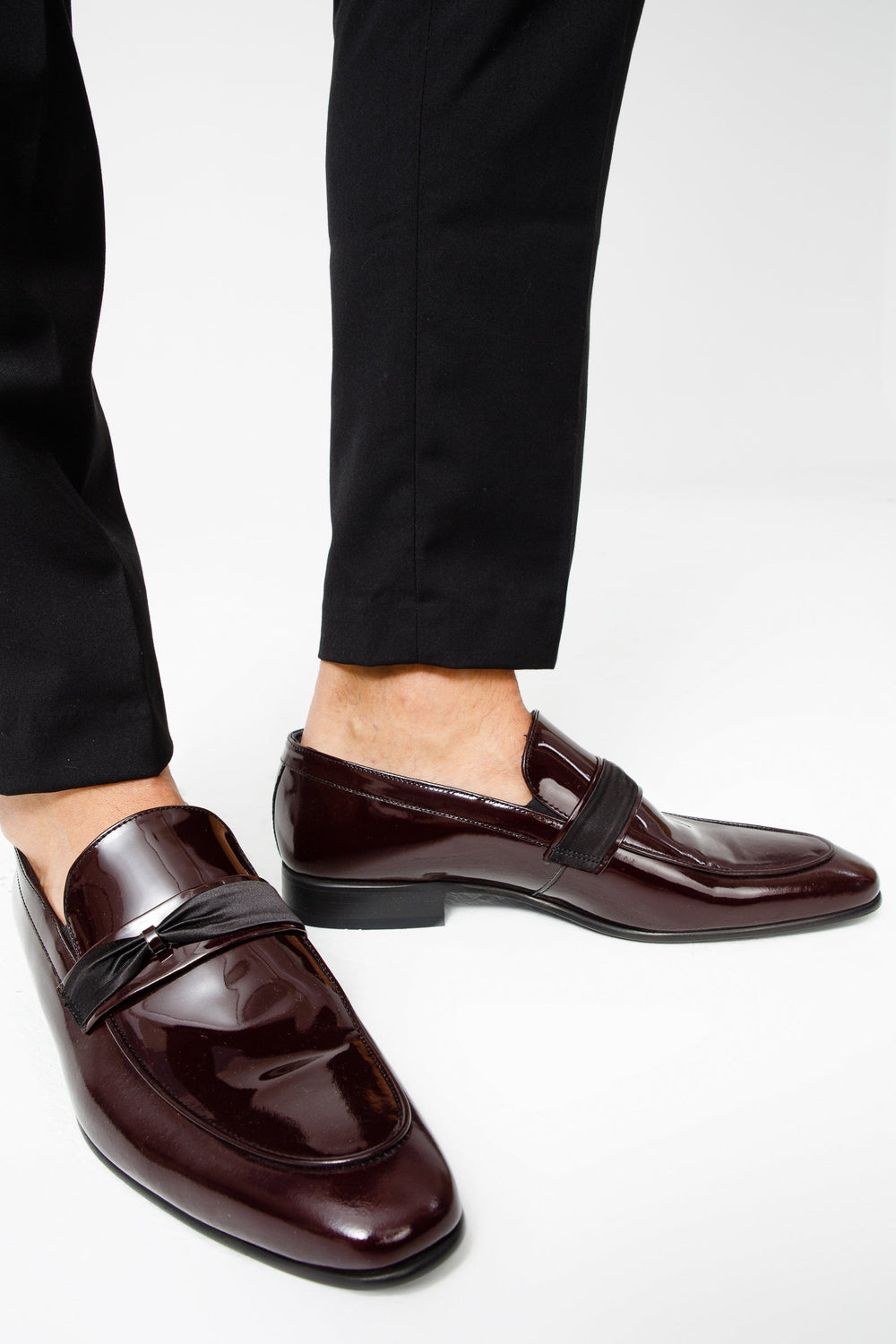 The Dodoma Burgundy Patent Leather Loafer Shoe