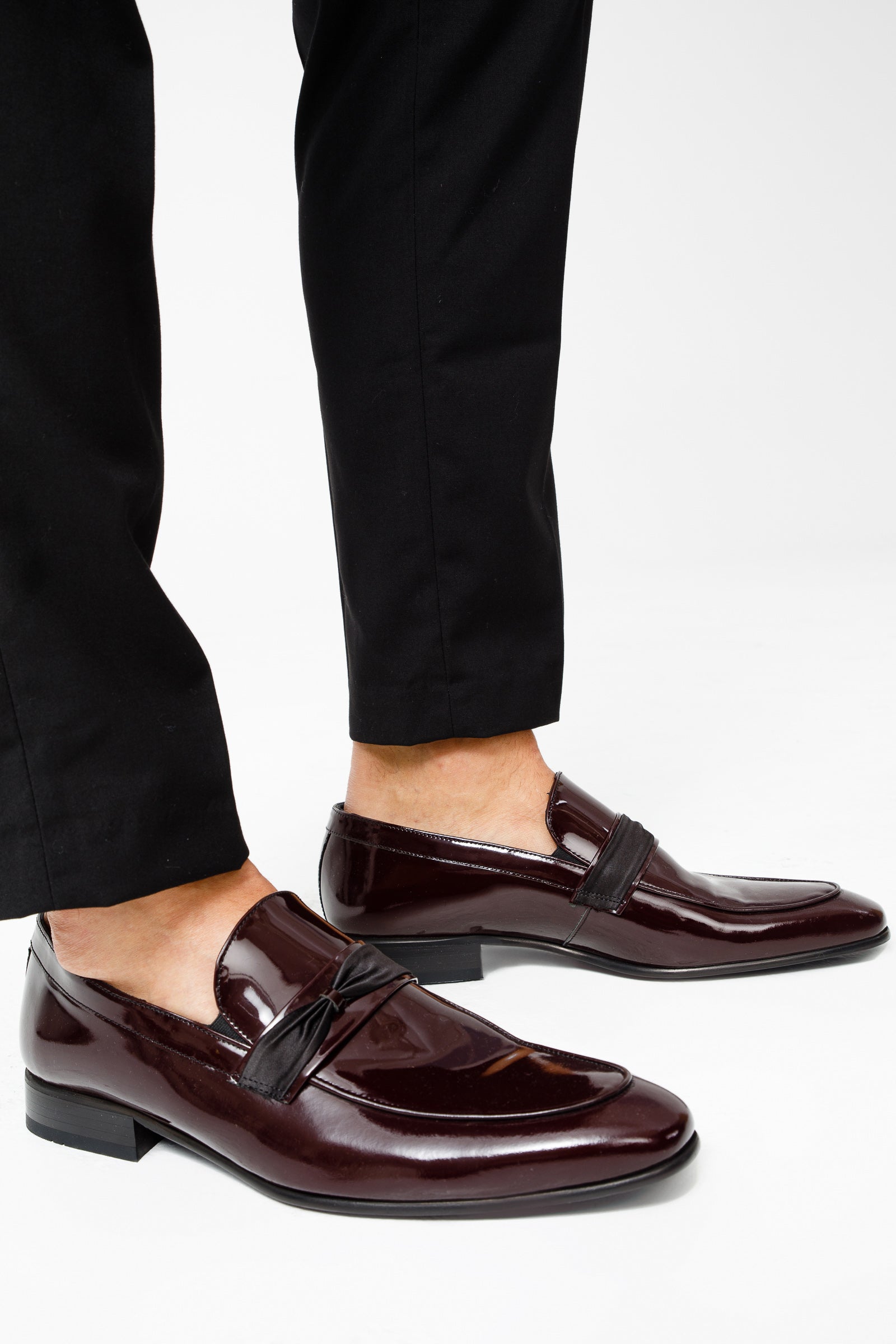 The Dodoma Burgundy Patent Leather Loafer Shoe