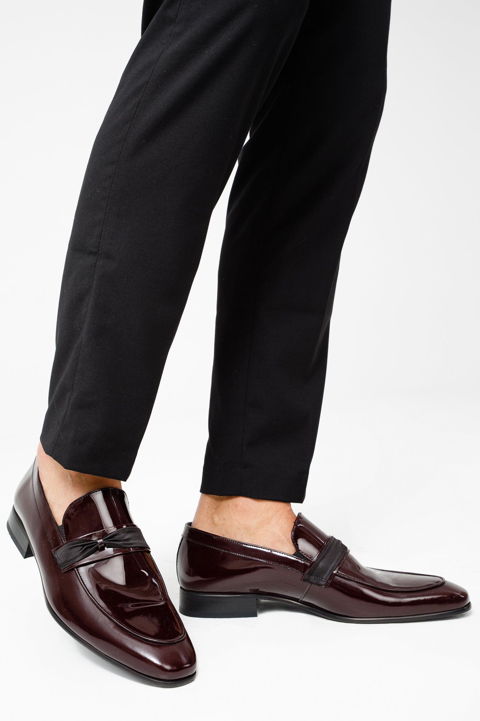 The Dodoma Burgundy Patent Leather Loafer Shoe
