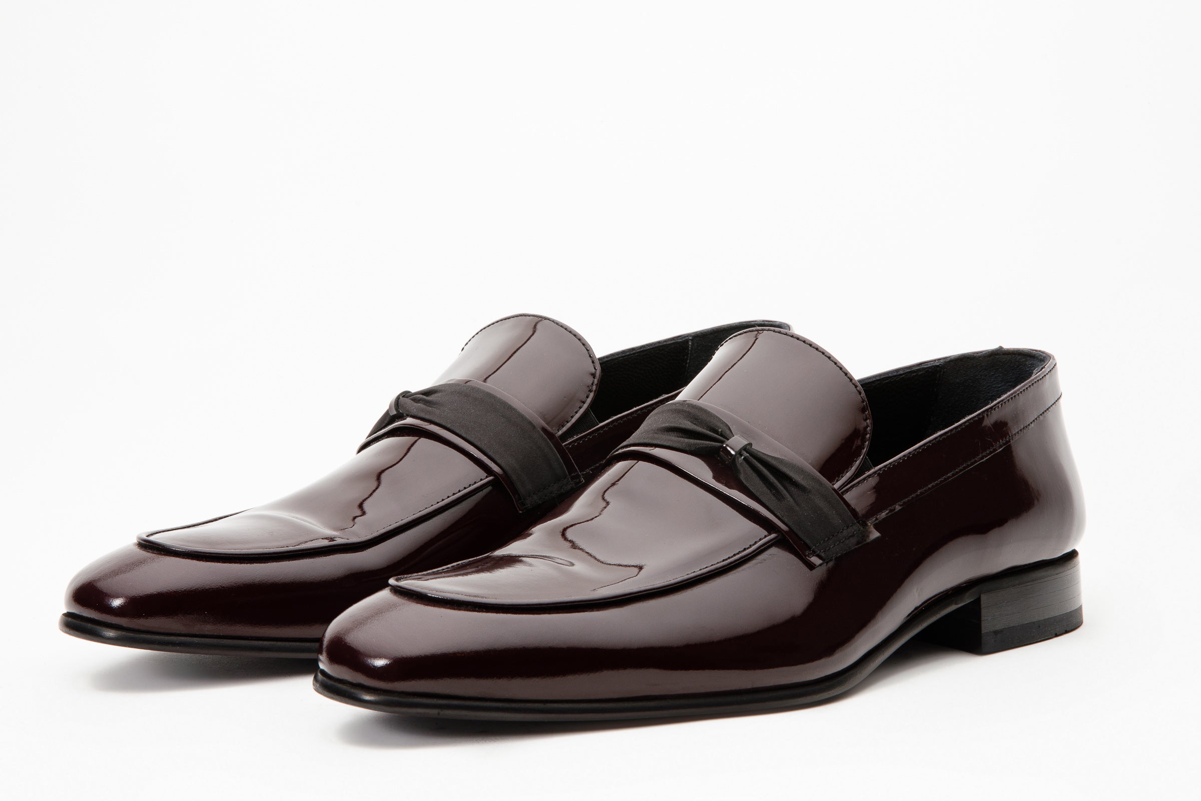 The Dodoma Burgundy Patent Leather Loafer Shoe