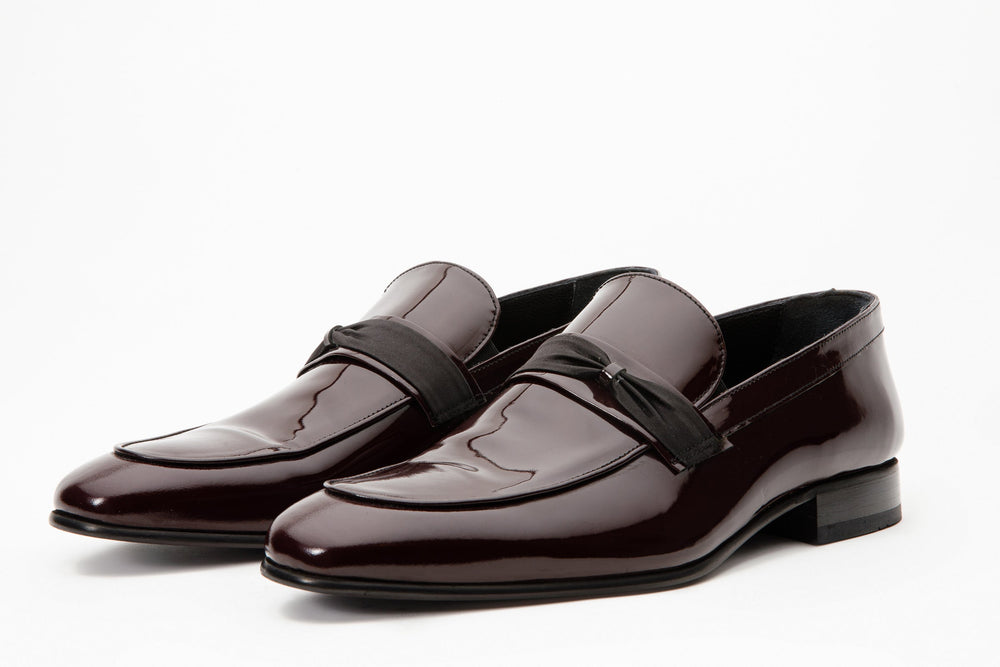 The Dodoma Burgundy Patent Leather Loafer Shoe