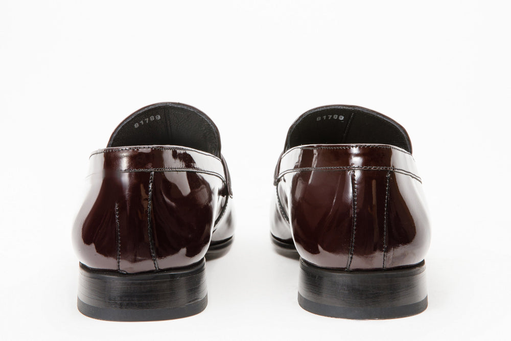 The Dodoma Burgundy Patent Leather Loafer Shoe
