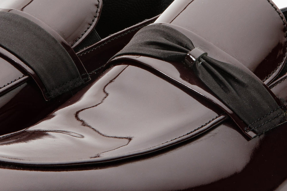 The Dodoma Burgundy Patent Leather Loafer Shoe
