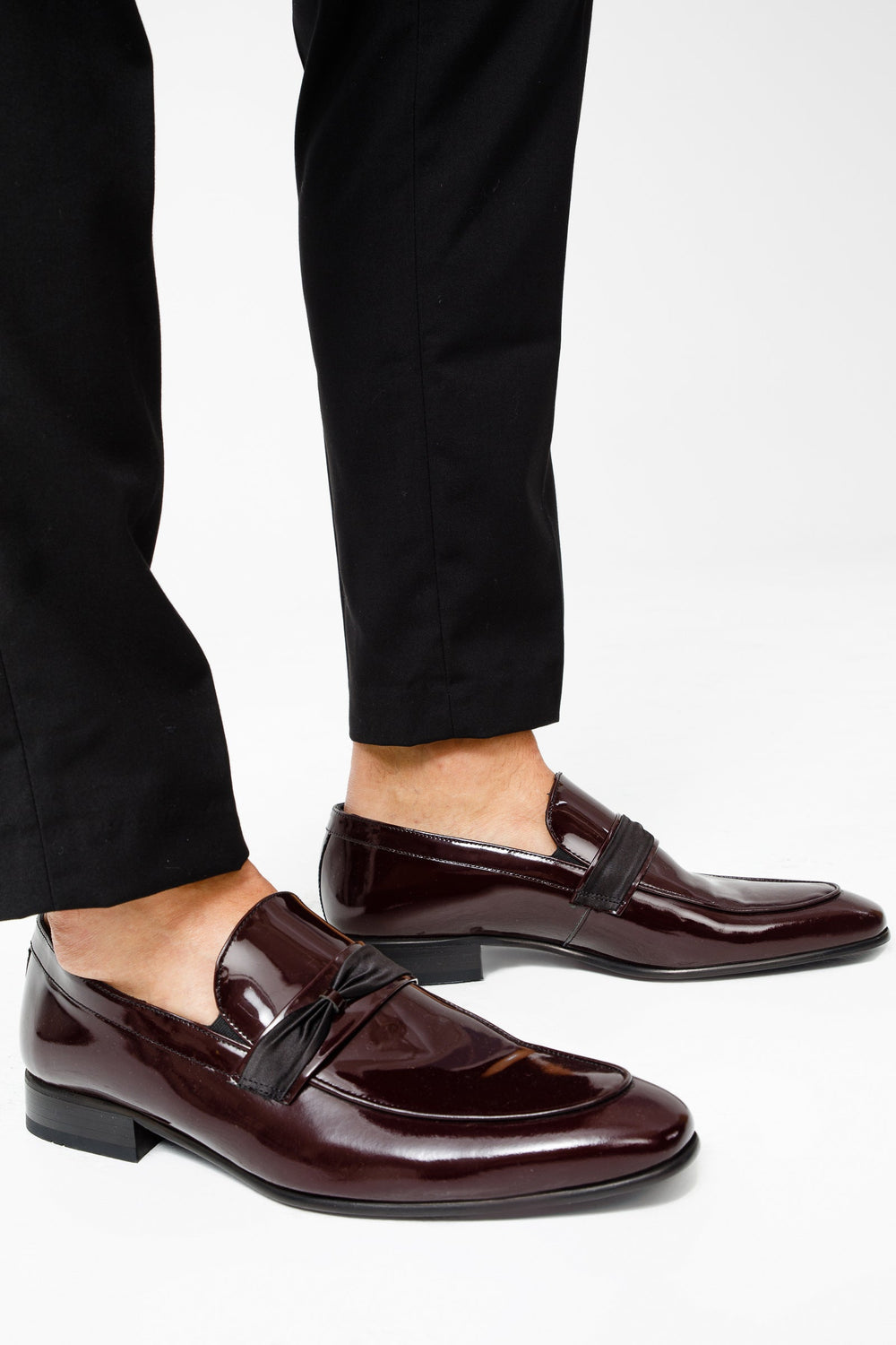 The Dodoma Burgundy Patent Leather Loafer Shoe
