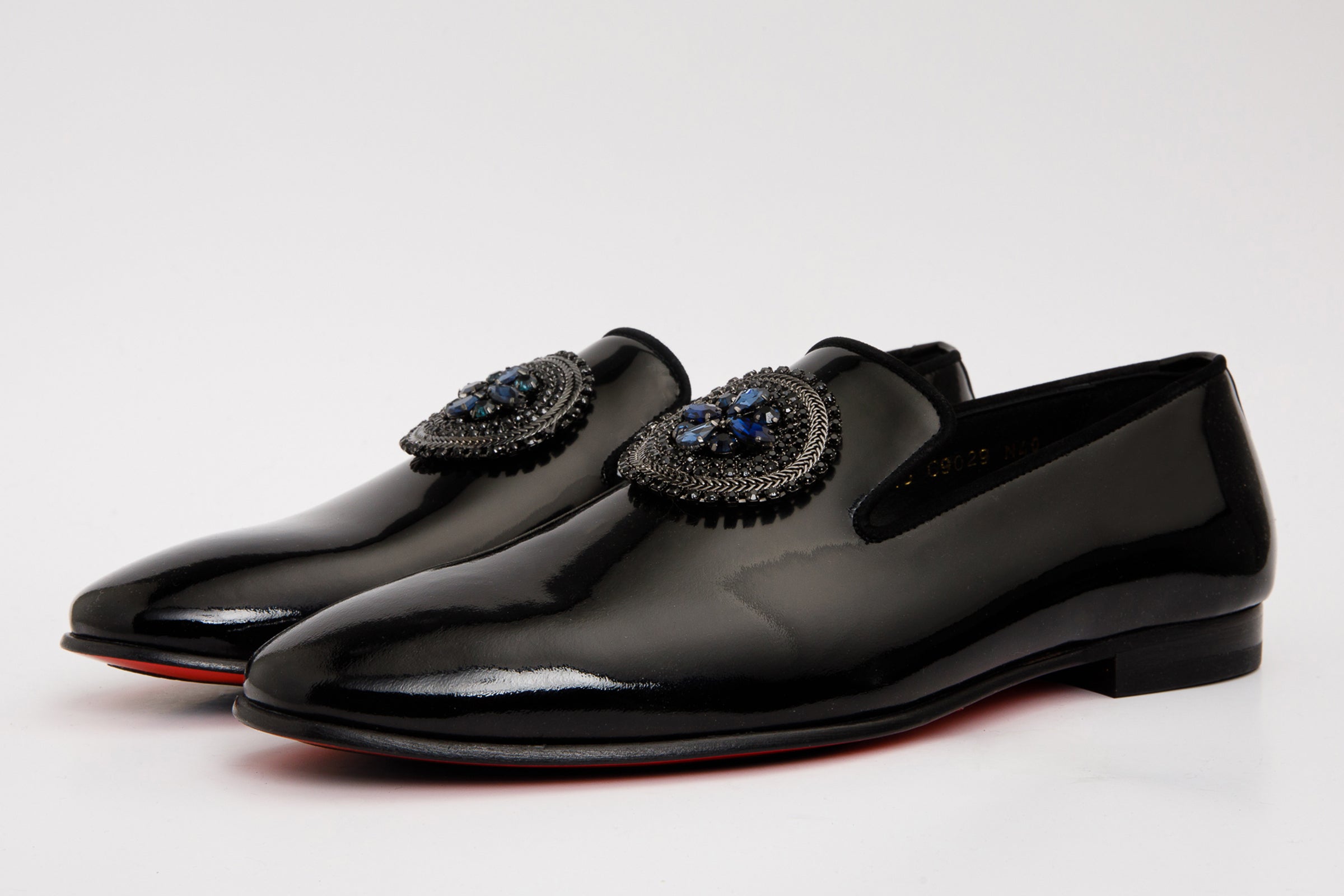 The Pombe Black Patent Leather Dress Slip-on Loafer  Shoe