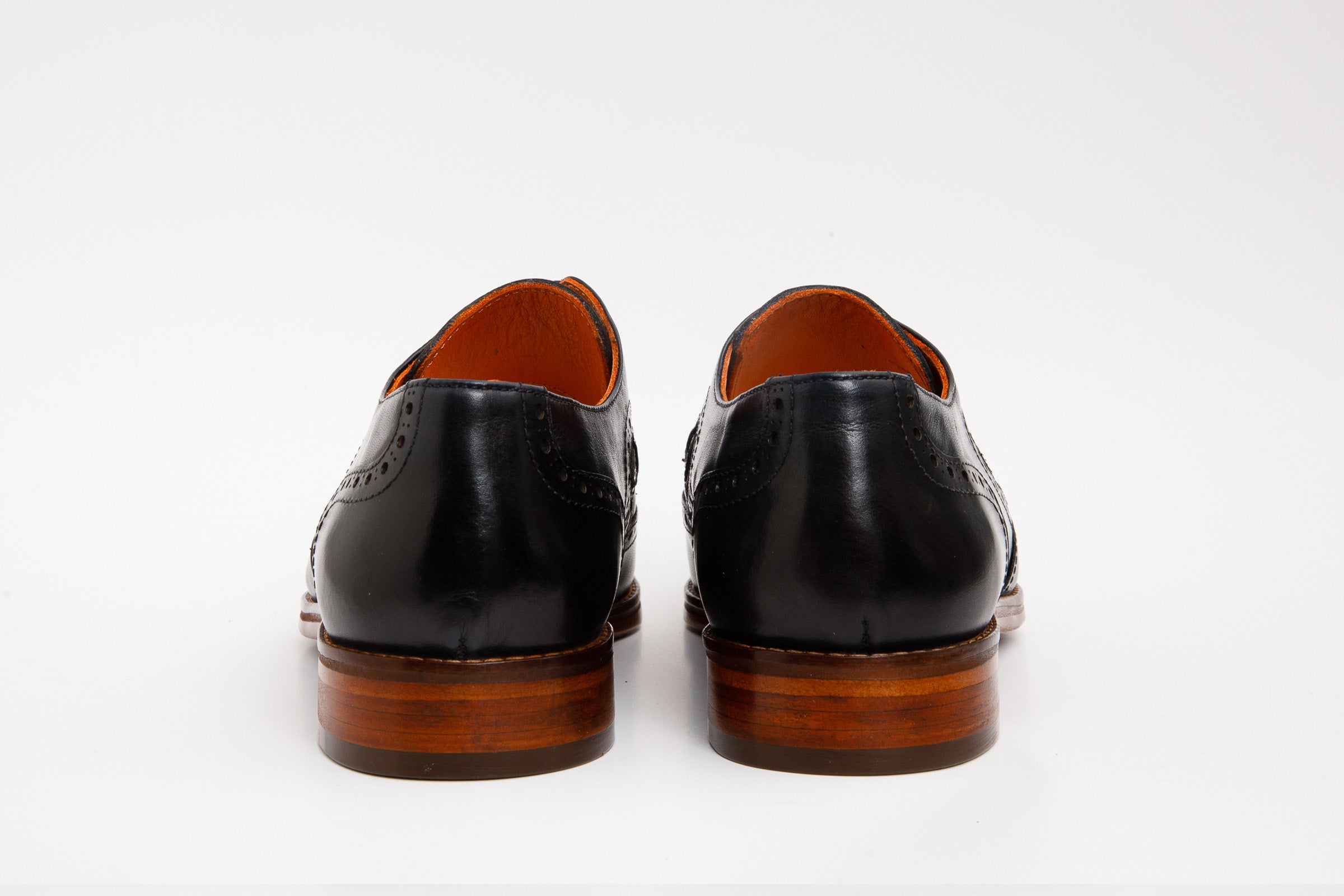 The Neiva Navy\/Brown Wingtip Semi Brogue Derby  Shoe