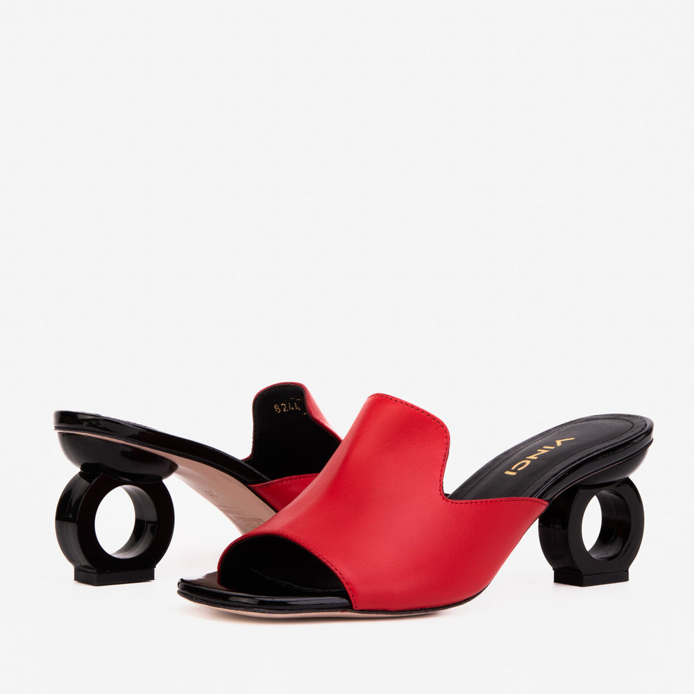 The Tory Red Leather Sandal