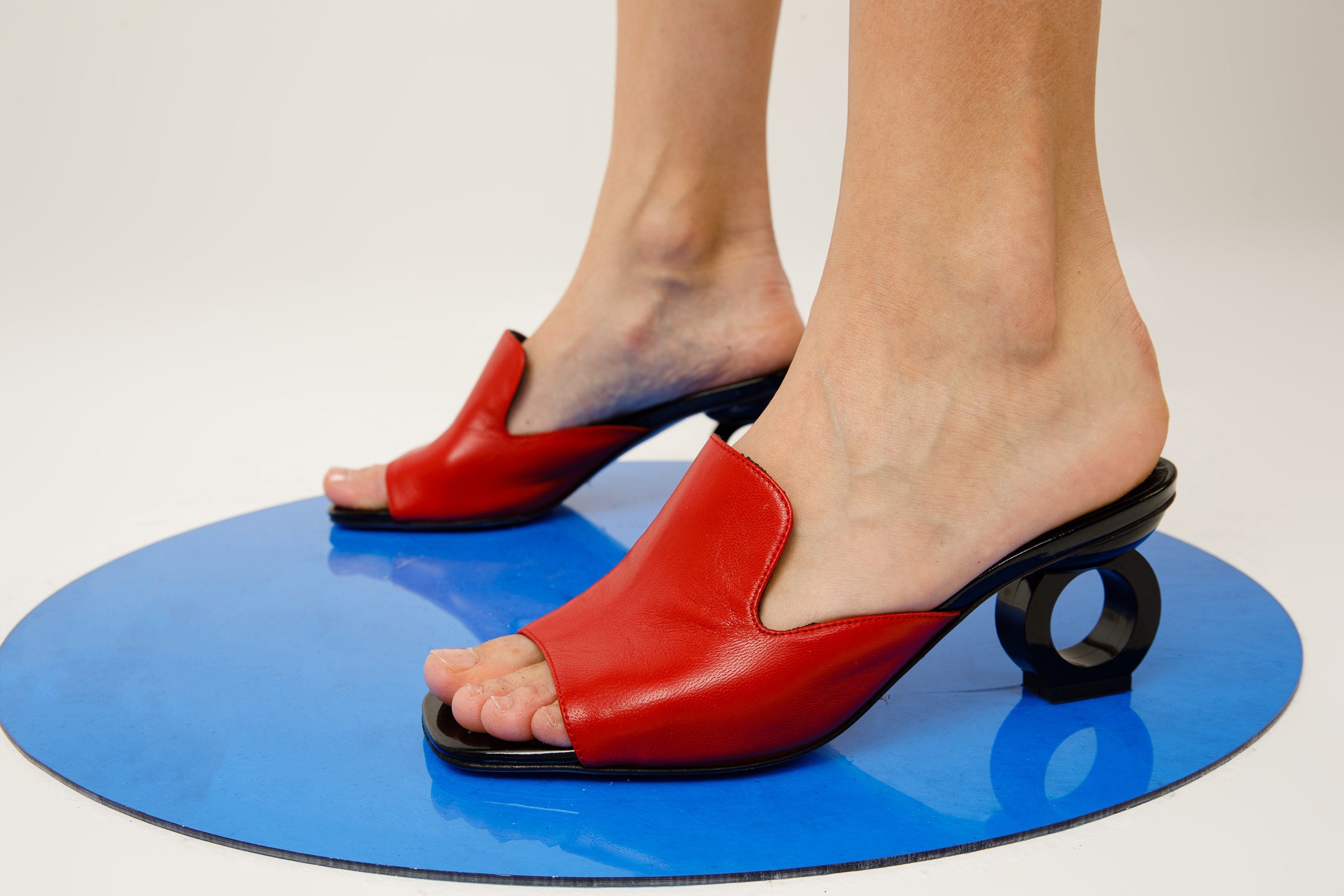 The Tory Red Leather Sandal