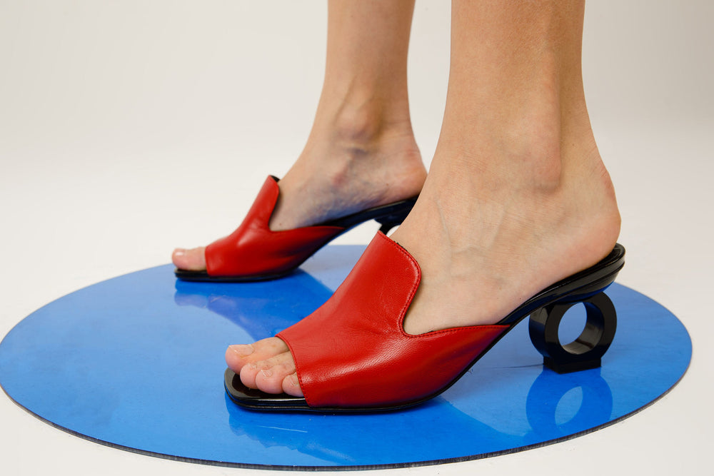 The Tory Red Leather Sandal