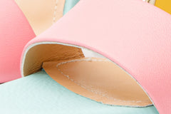 The Niger Multicolor Block Heel Leather Sandal