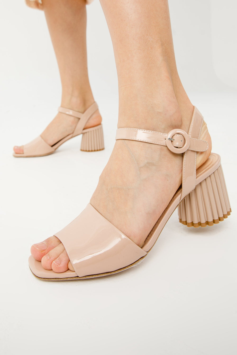 The Bamba Cream Patent Leather Sandal
