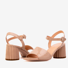 The Bamba Cream Patent Leather Sandal