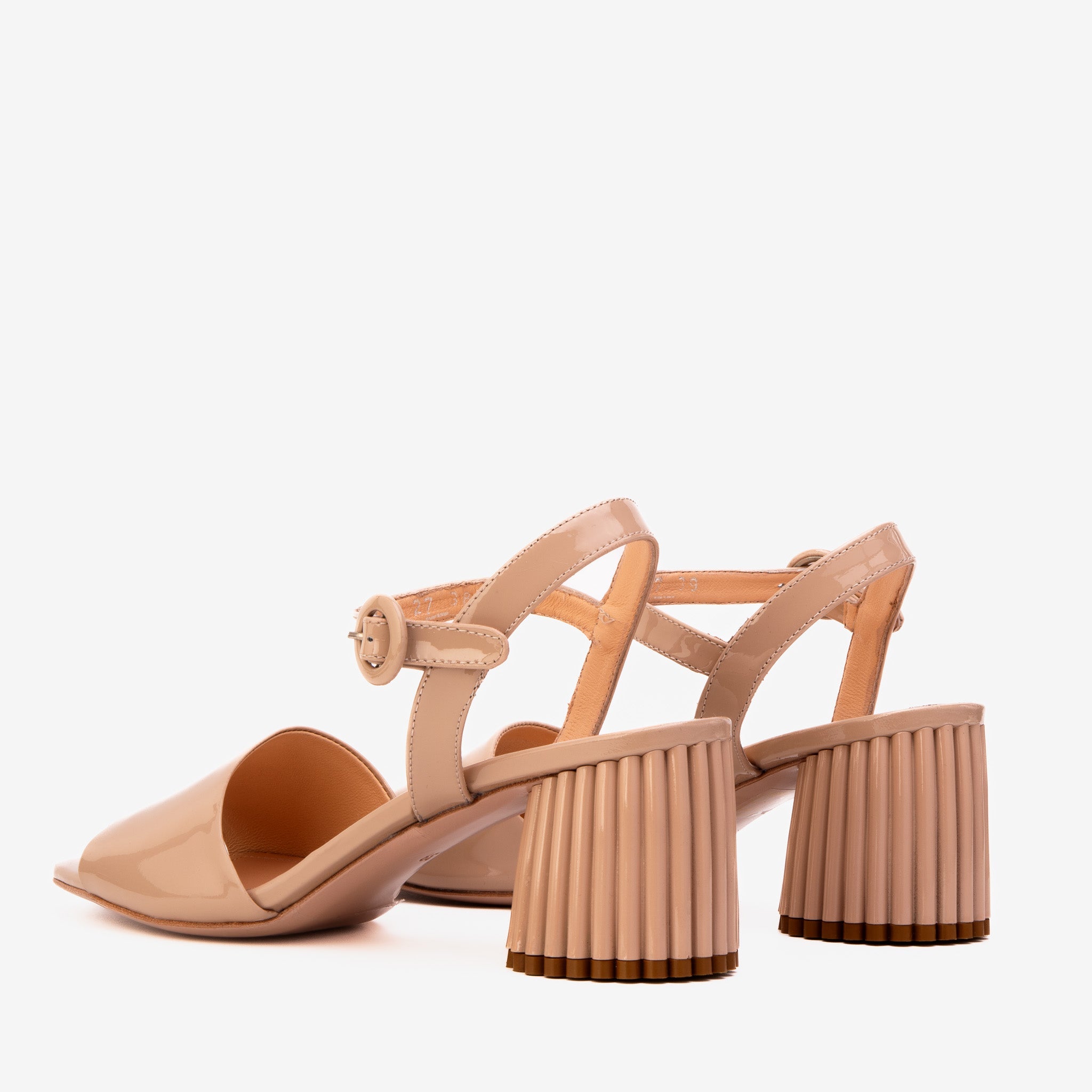 The Bamba Cream Patent Leather Sandal