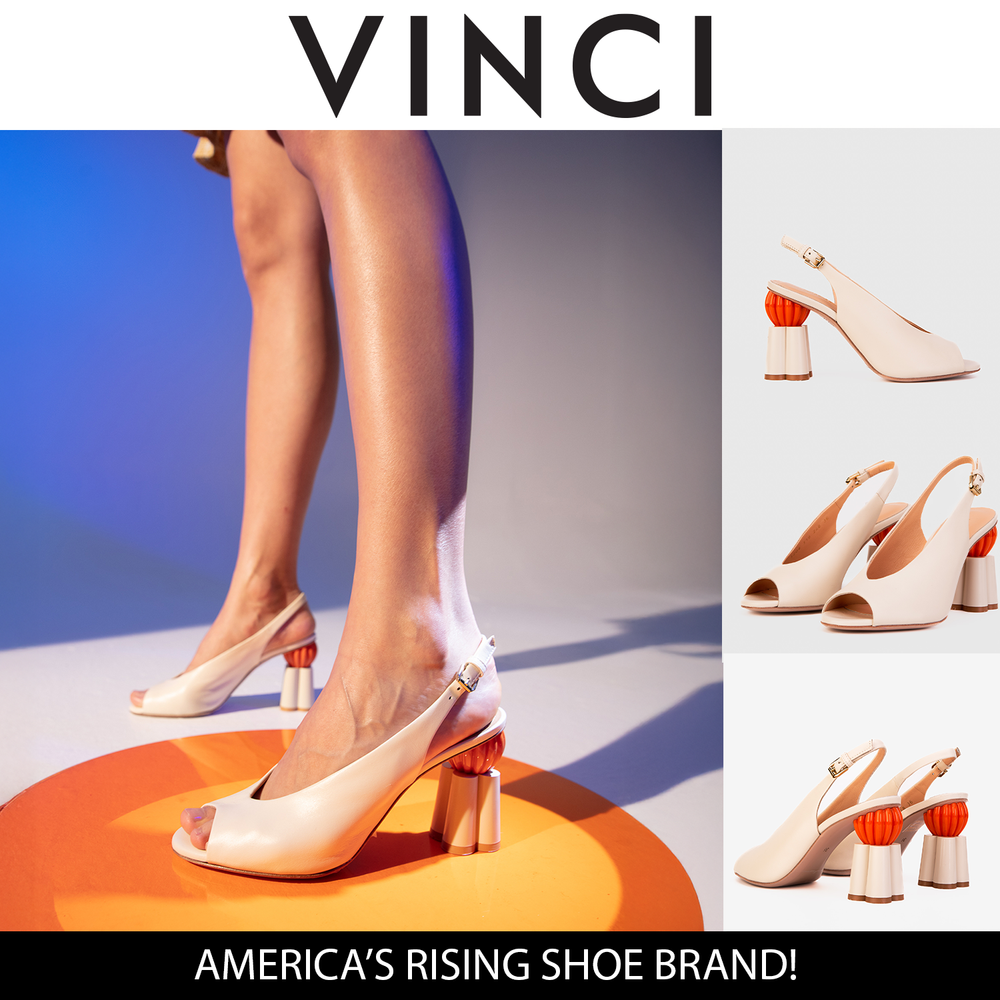 The Cimla Cream Leather Pumpkin Heel Sandal