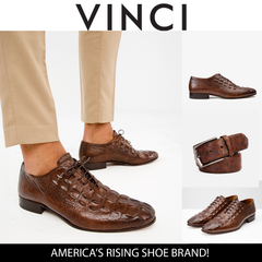 The Randor Brown Crocodile Leather Oxford Shoe