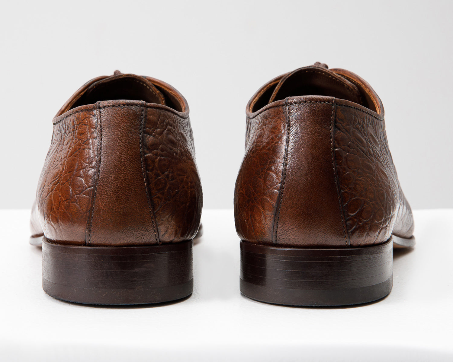 The Randor Brown Crocodile Leather Oxford Shoe