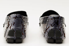 Bologna Black White Bit Drive Loafer Shoe