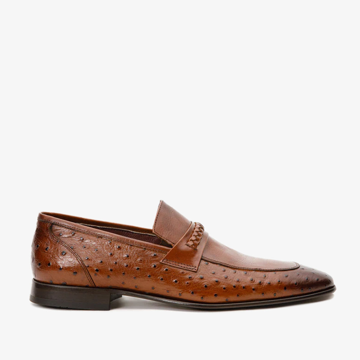 The Johannesburg Brown Leather Dress Loafer  Shoe
