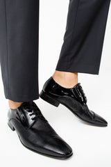 The San Severo Black Patent Leather Derby Shoe