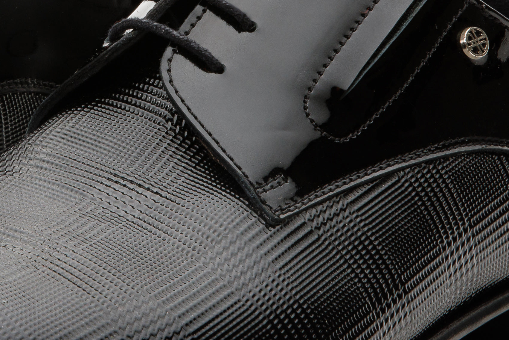 The San Severo Black Patent Leather Derby Shoe