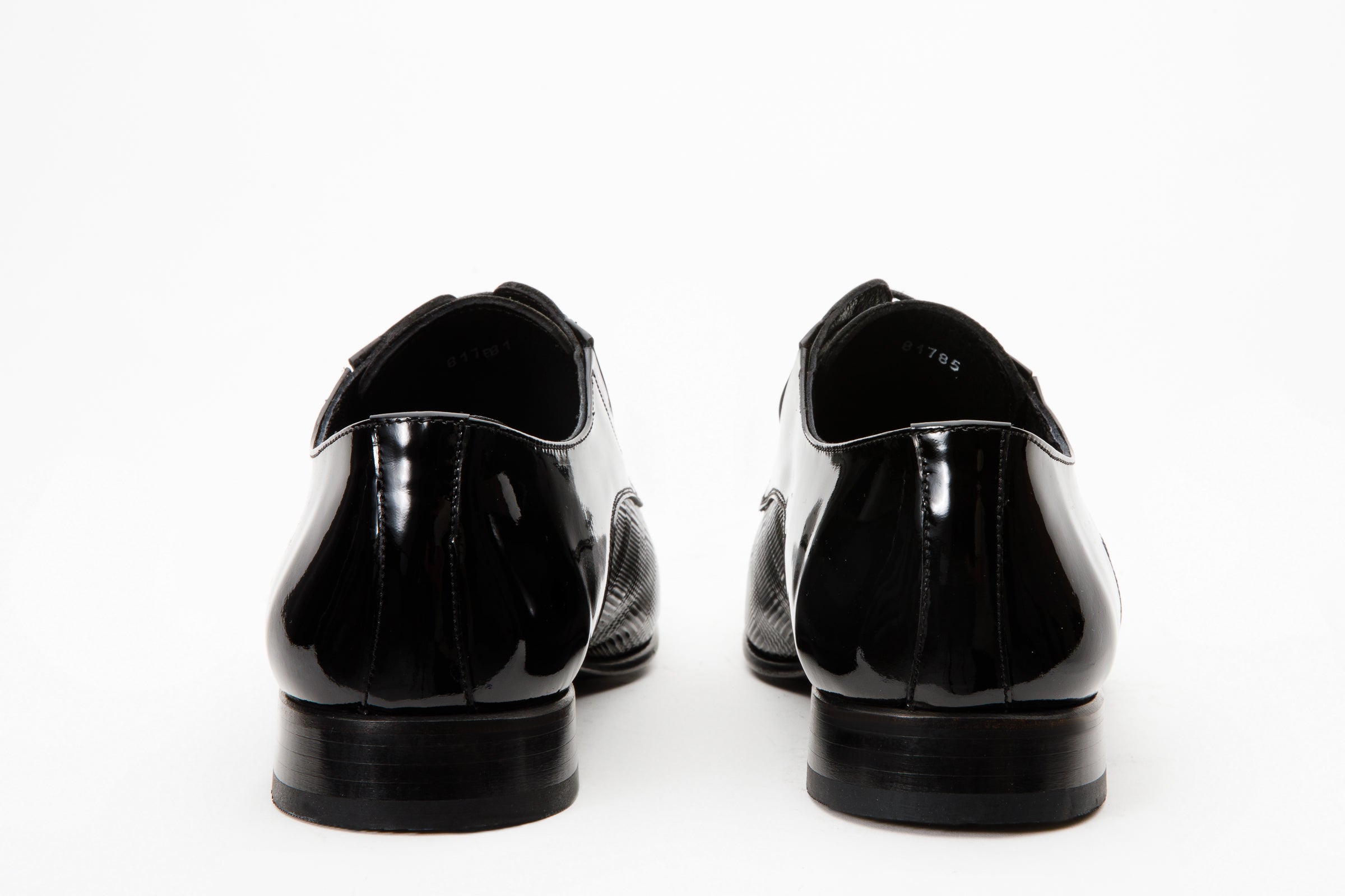 The San Severo Black Patent Leather Derby Shoe