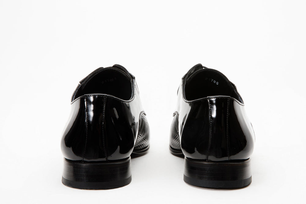 The San Severo Black Patent Leather Derby Shoe
