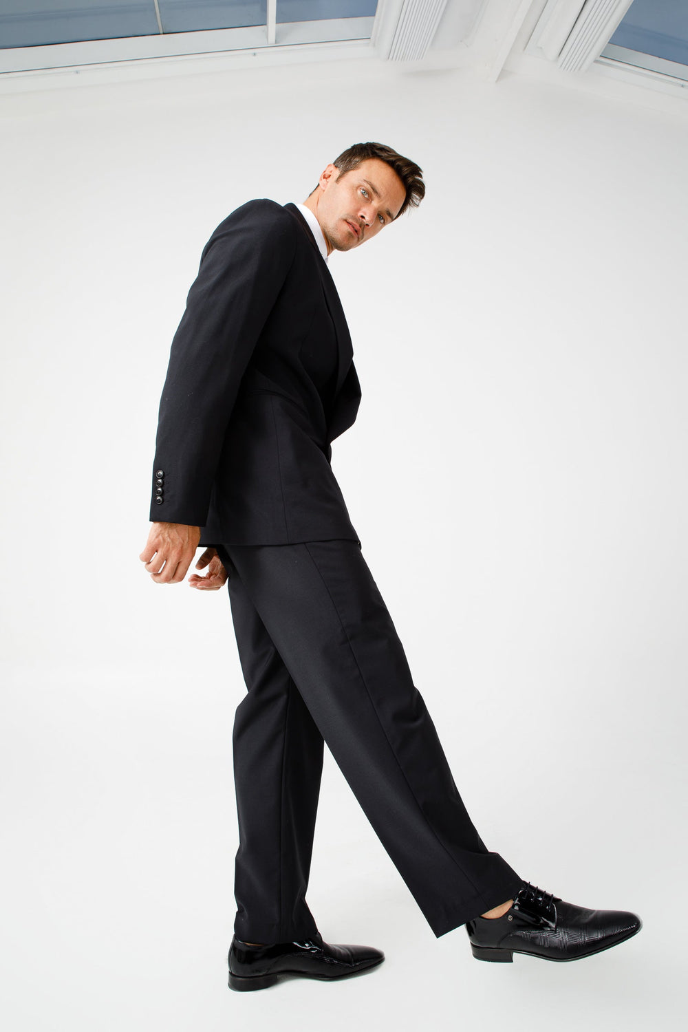 The San Severo Black Patent Leather Derby Shoe