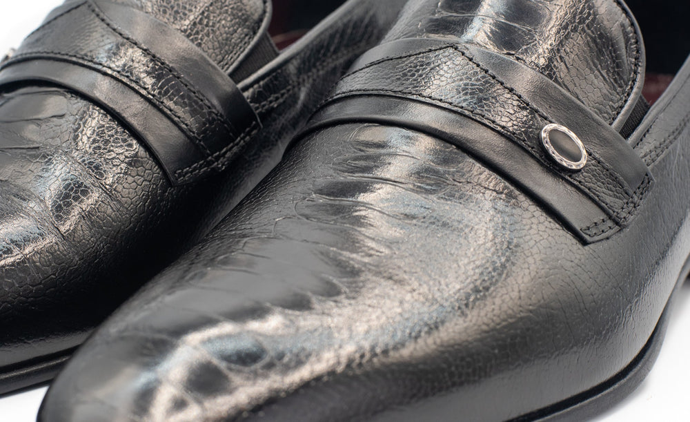 The Bangkok Black Penny Loafer Shoe