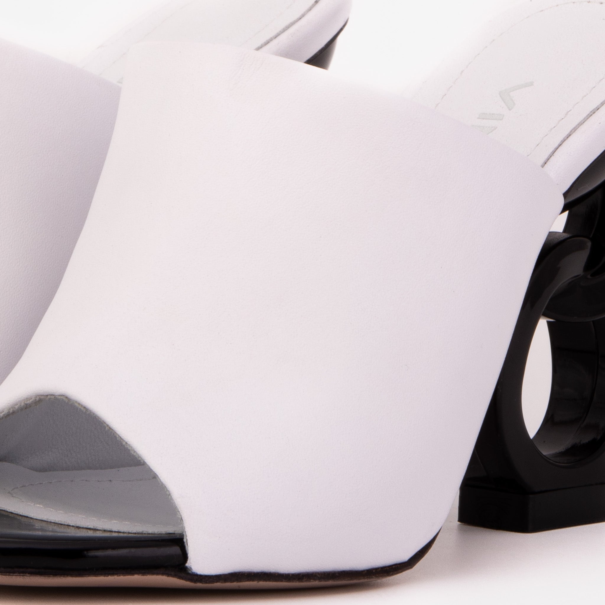 The Cymmer White Leather Sandal