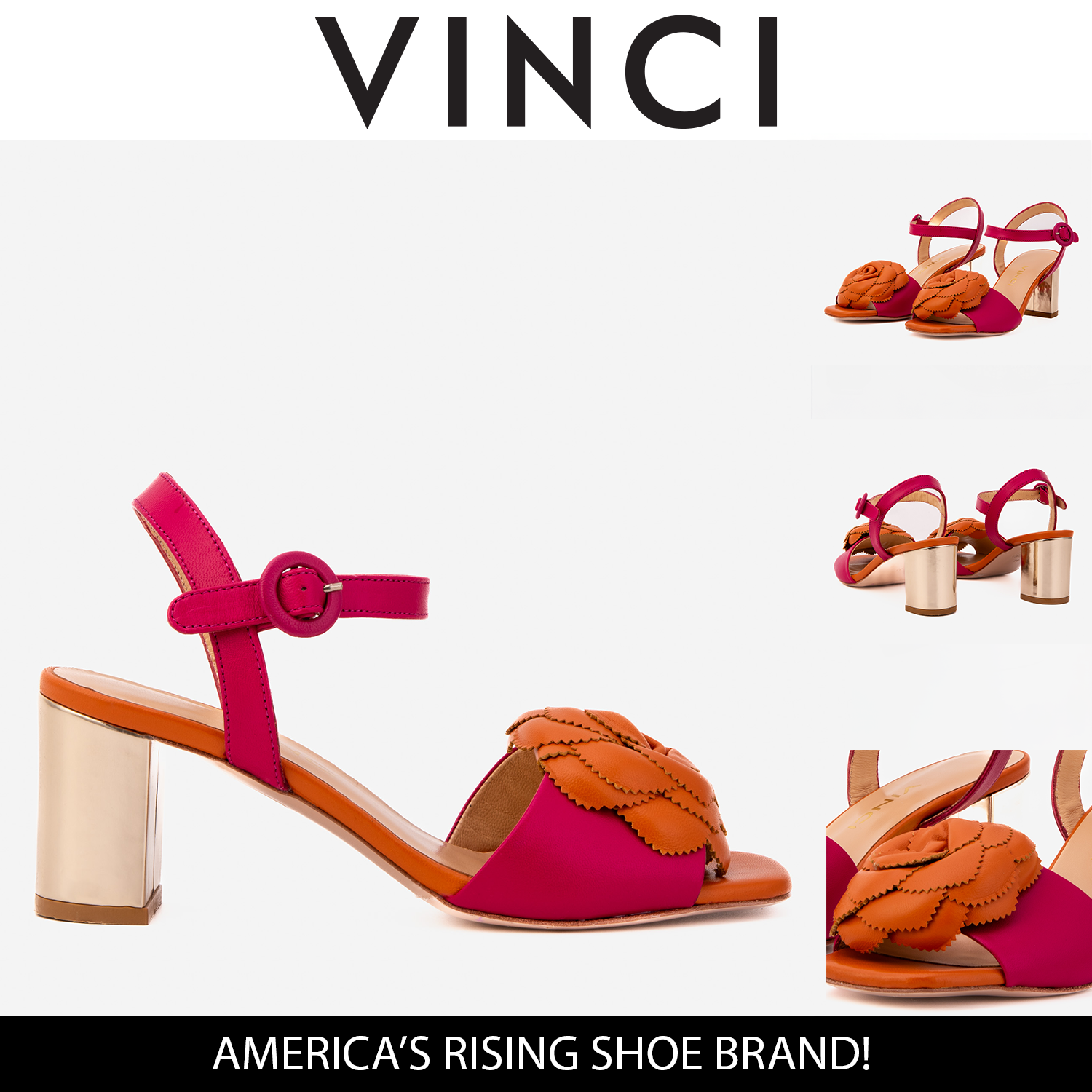 The Salerno Fuchsia Leather Sandal