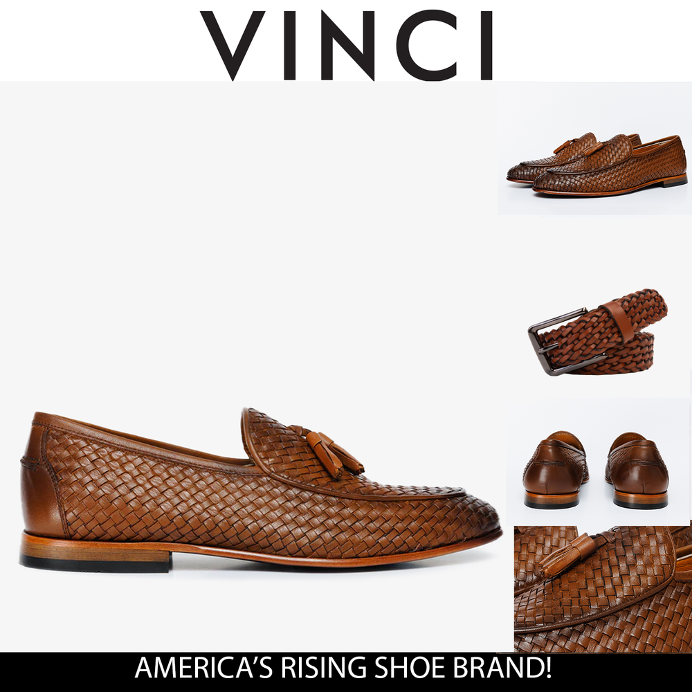 The Mclean Shoe Tan Woven Tassel Loafer  Shoe