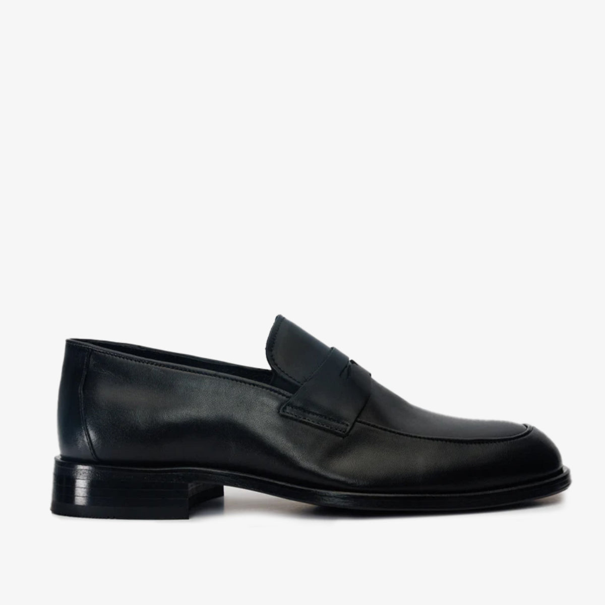 The Marinka Black Leather Shoe Penny Loafer  Shoe