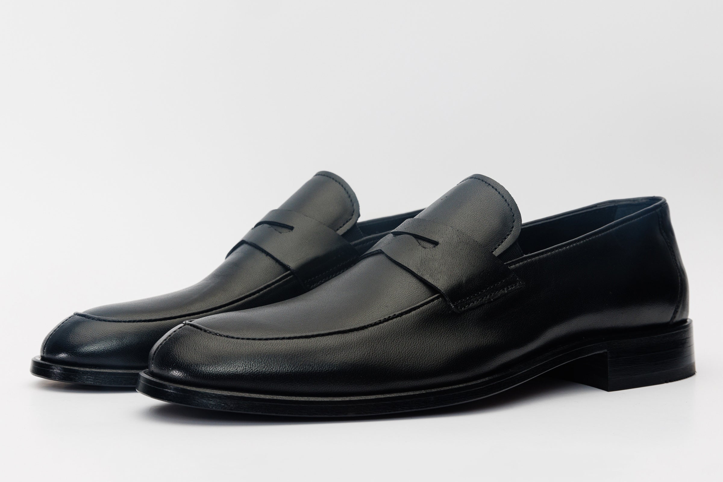 The Marinka Black Leather Shoe Penny Loafer  Shoe