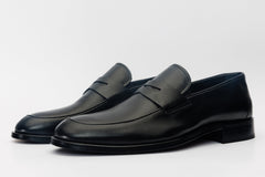 The Marinka Black Leather Shoe Penny Loafer  Shoe